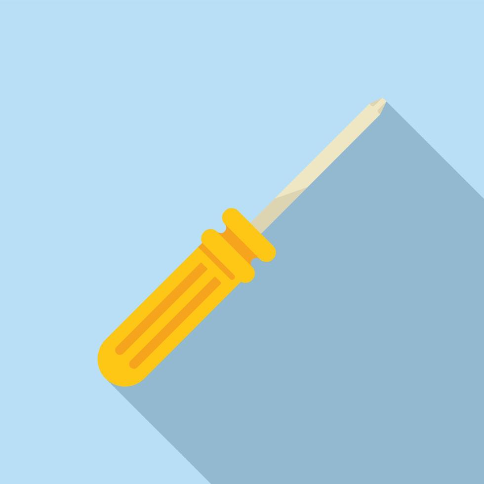 Small screwdriver icon flat vector. Service fix vector