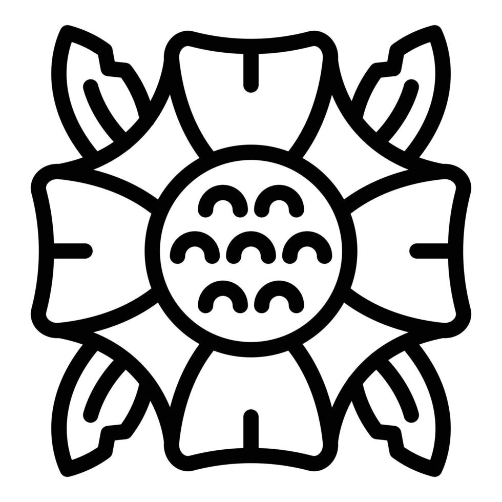 Floral rafflesia icon outline vector. Flower plant vector