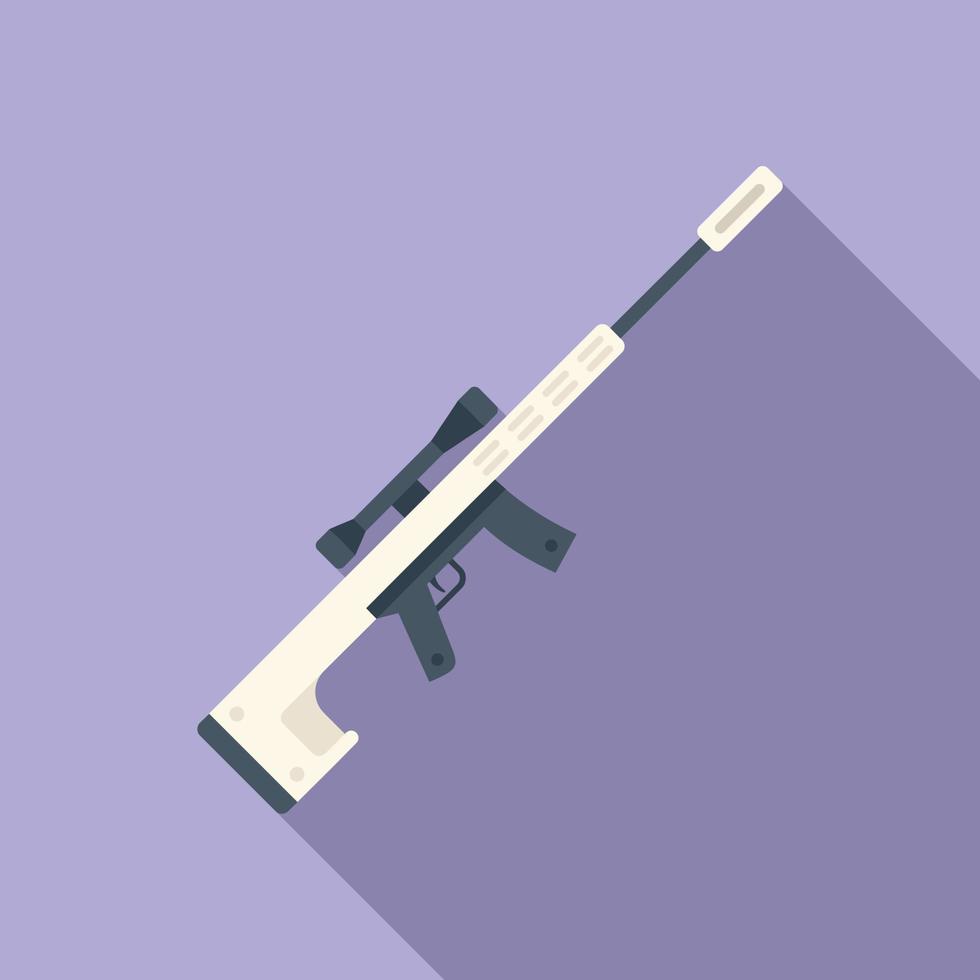 Winter sniper icon flat vector. Combat army vector