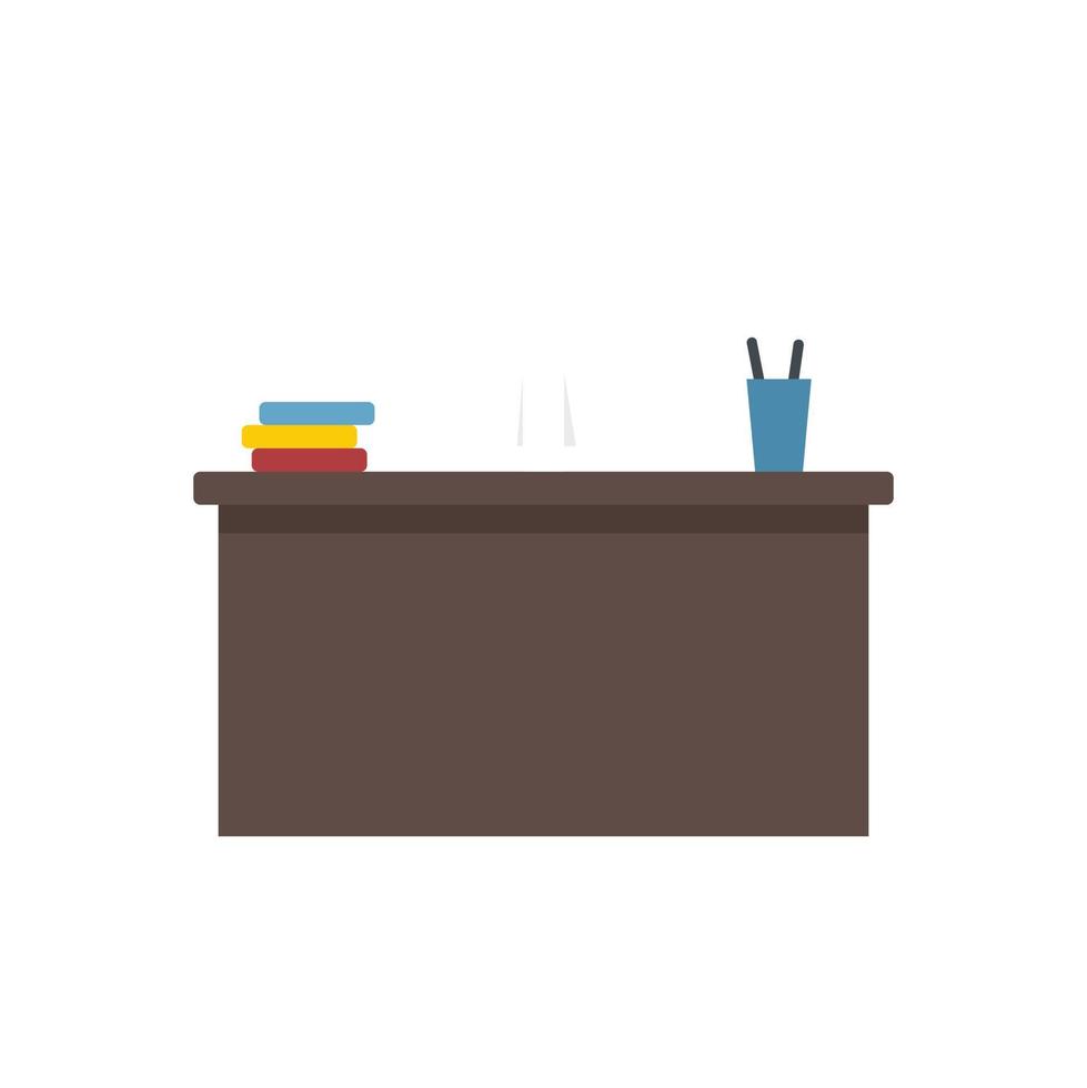 Office manager desktop icon flat isolated vector