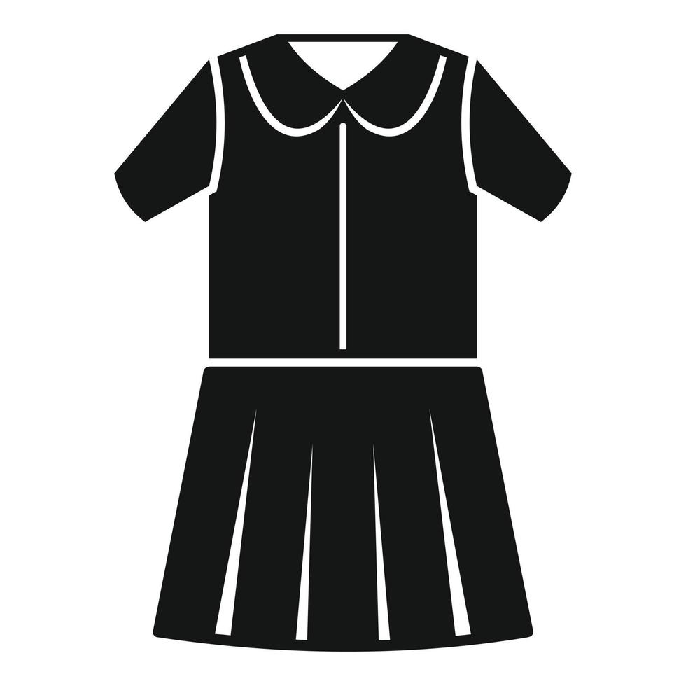 vector simple del icono de la camisa de la escuela. traje de estudiante