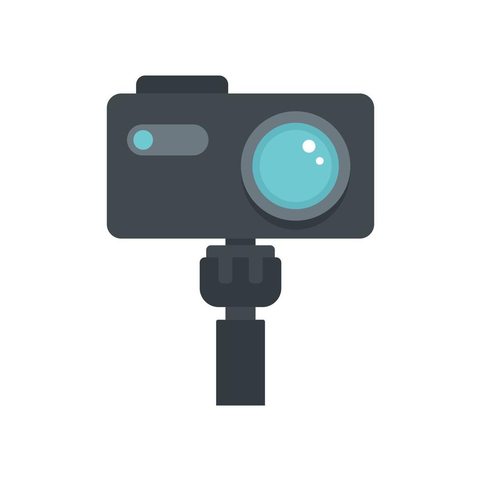 Professional action camera icon flat isolated vector