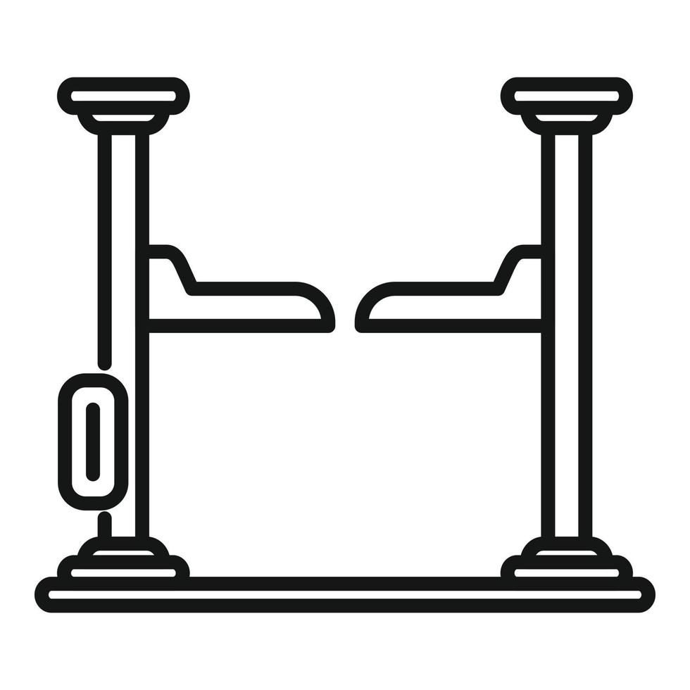 Hoist car lift icon outline vector. Auto garage vector