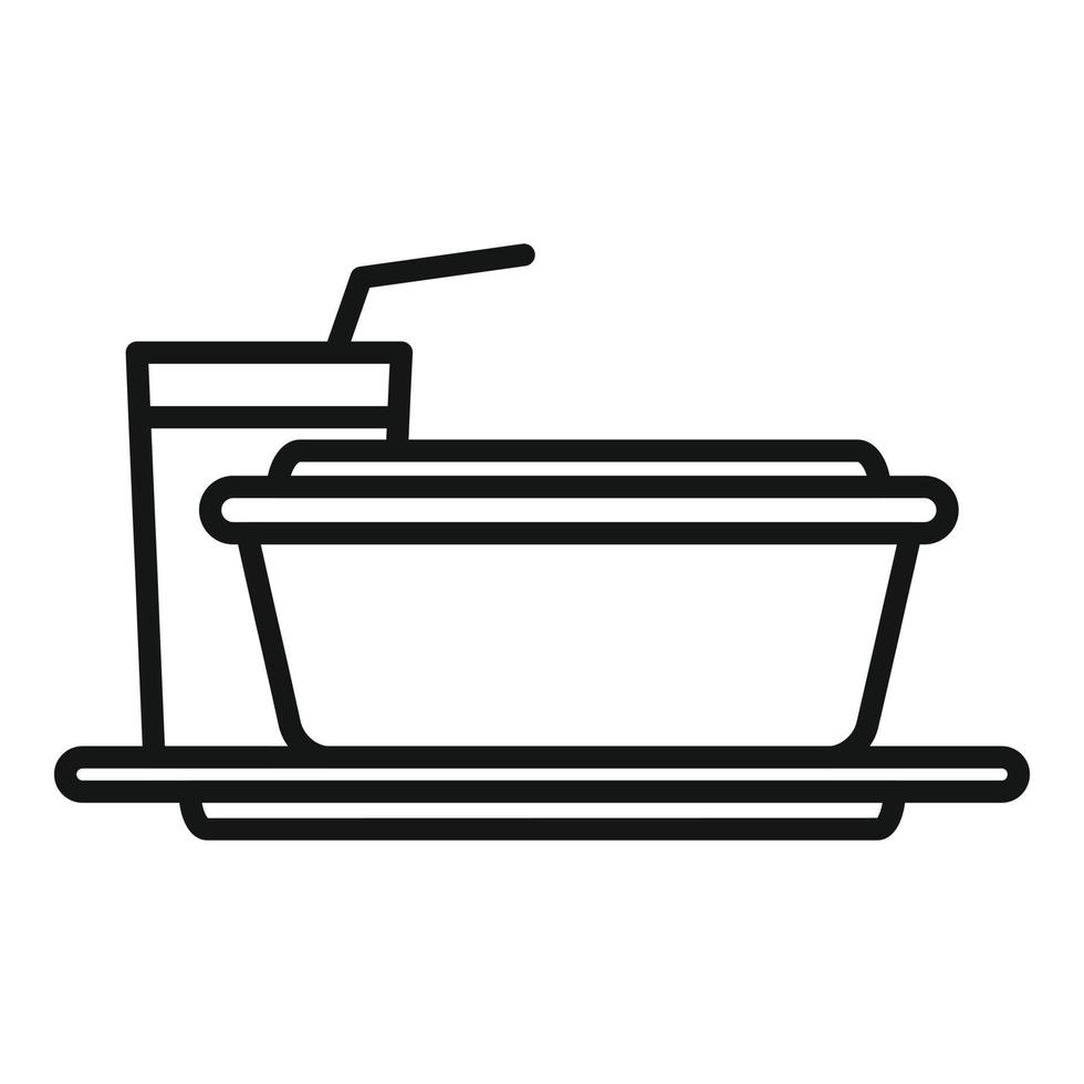 Food meal icon outline vector. Air plane vector