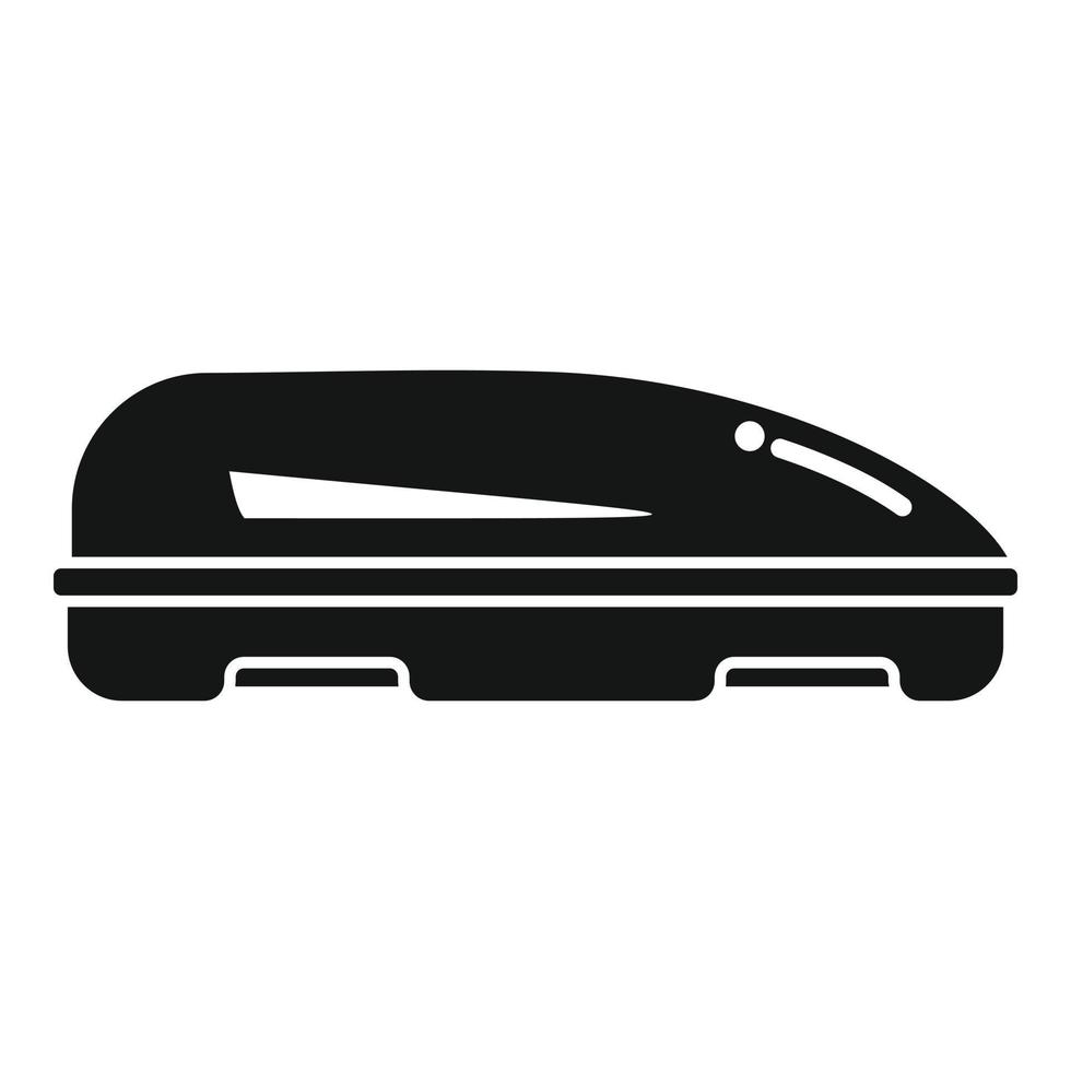 vector simple del icono del equipaje del techo del coche. baúl de caja