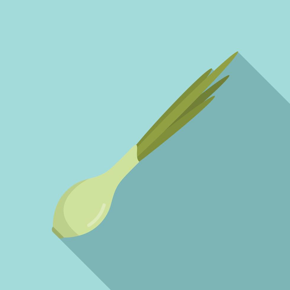 Chive onion icon flat vector. Garlic chinese vector