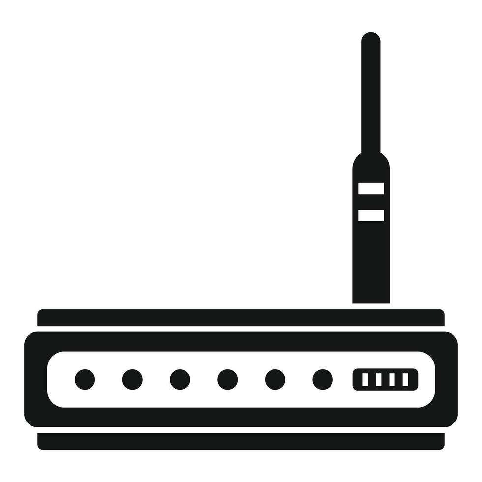 Network modem icon simple vector. Internet router vector