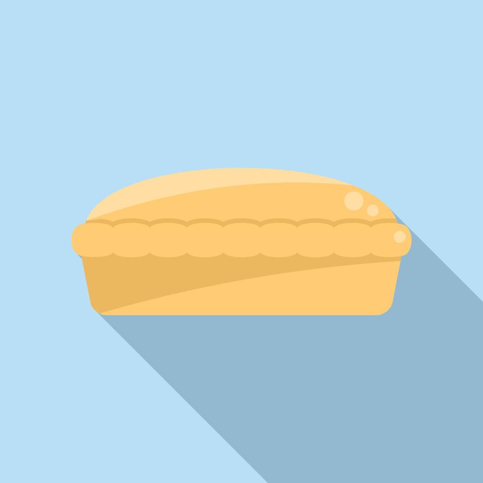 Crumble apple pie icon flat vector. Cake dessert vector