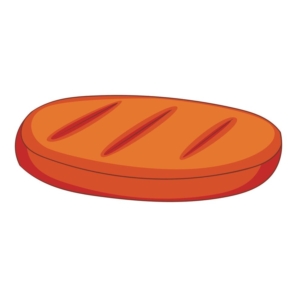 Steak icon, cartoon style vector