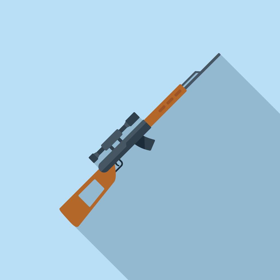 Sniper bullet icon flat vector. Rifle gun vector