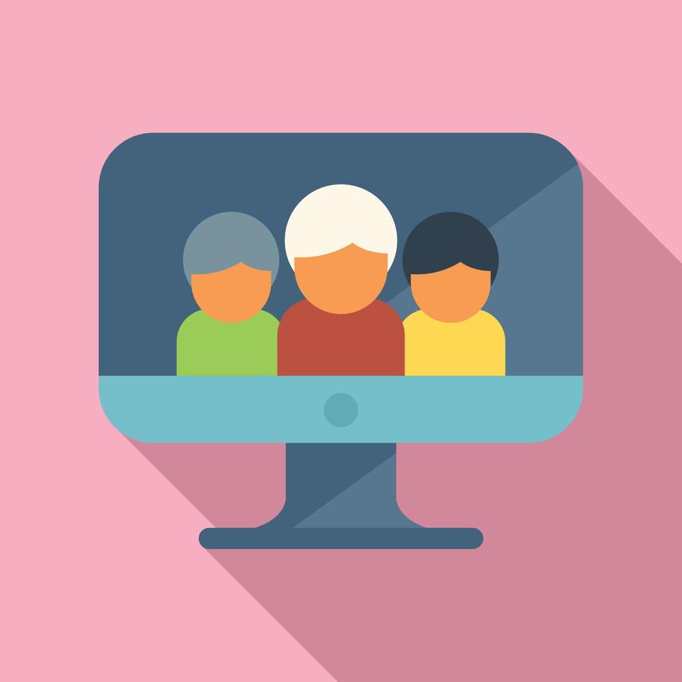 Video segment people icon flat vector. Market target vector