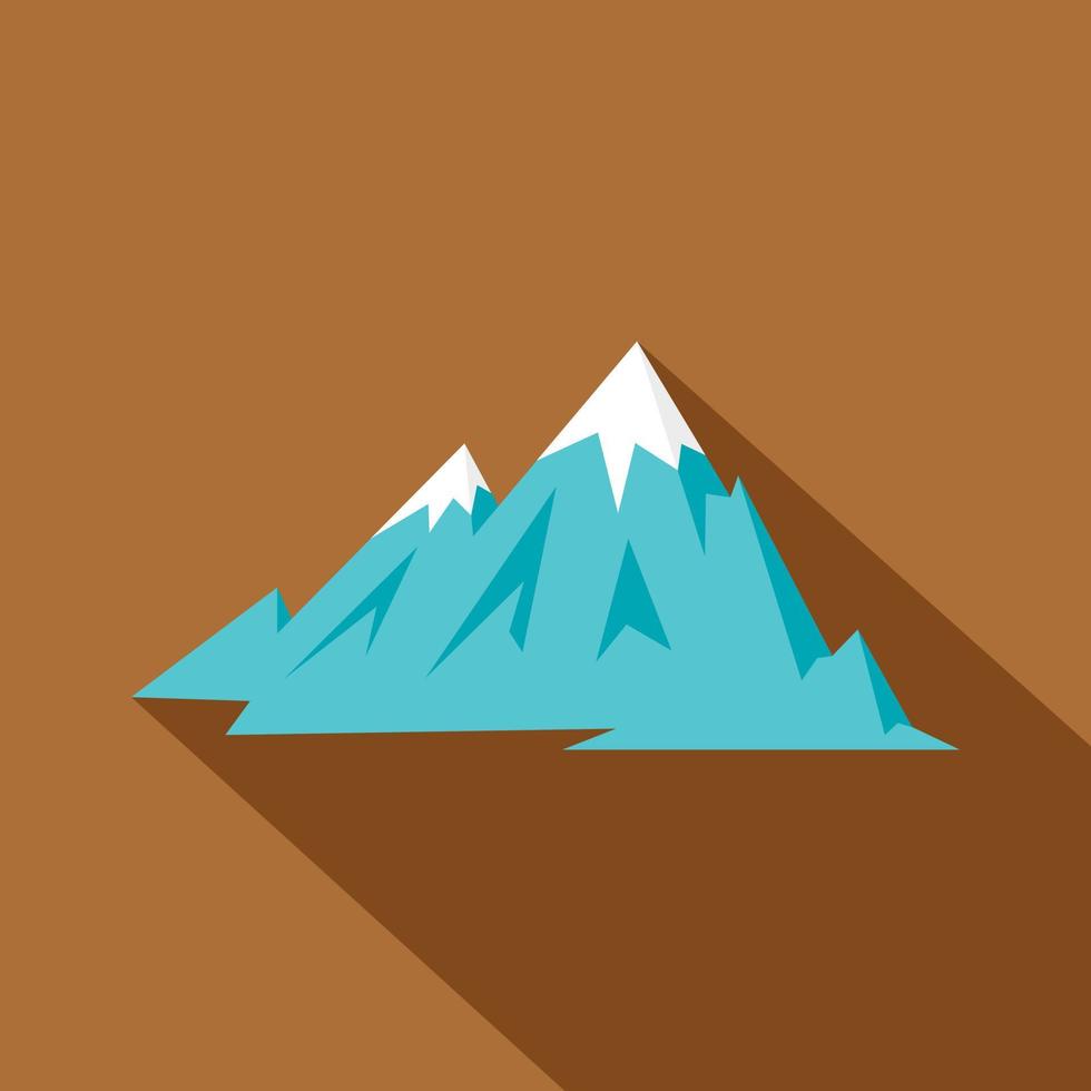 Rocky Mountains icon, flat style vector