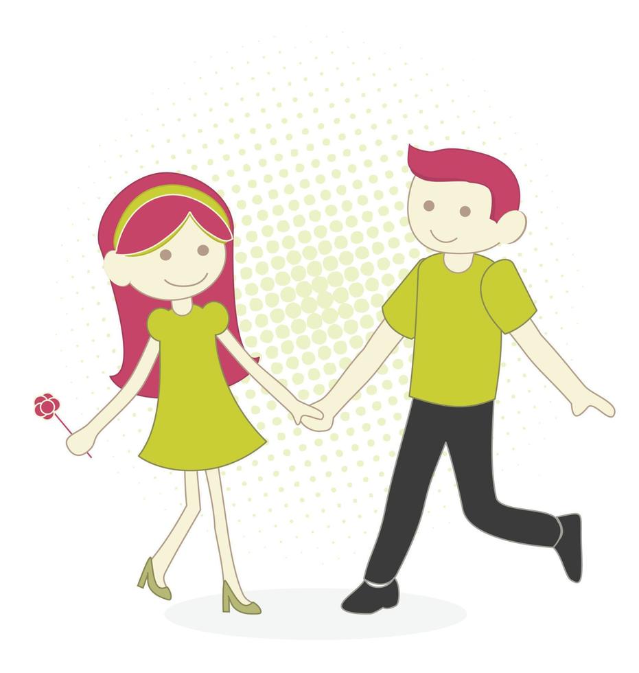 Couple Happy Rose vector