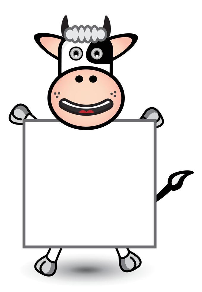 Cow cute Banner illustration vector