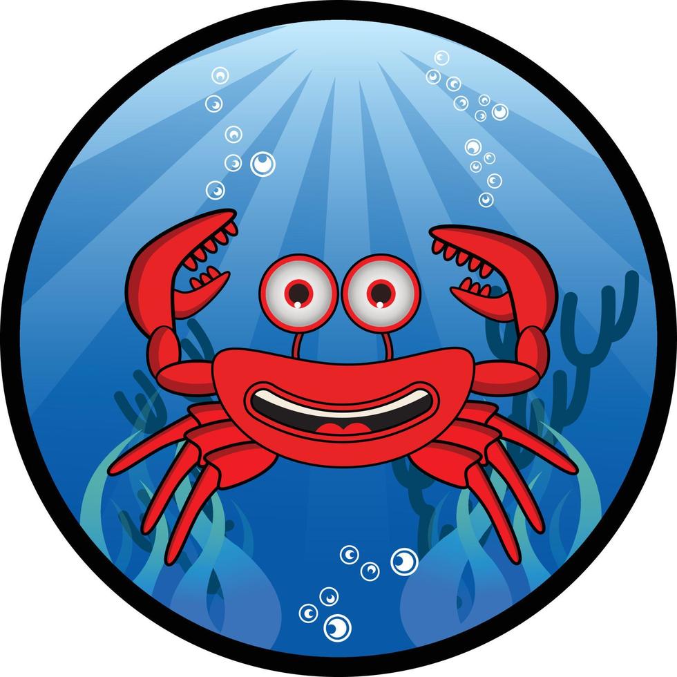 Crab Banner character cute vector