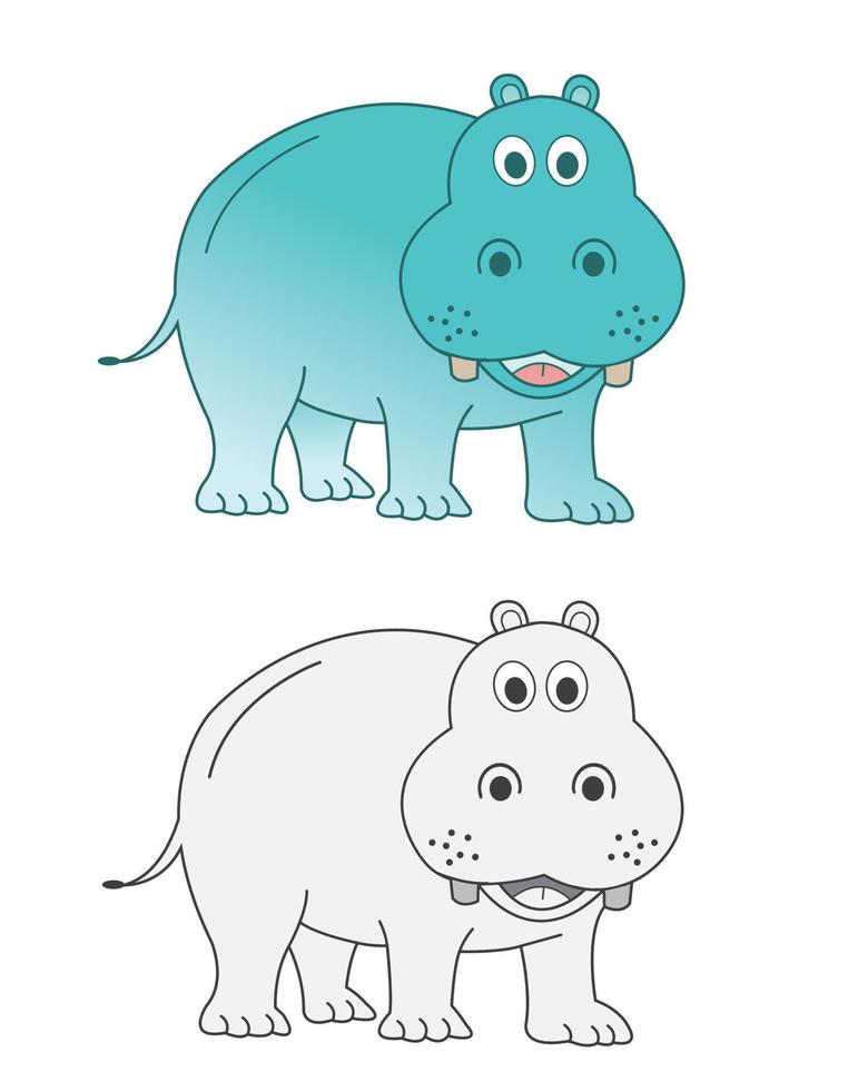 Wild Animals colored and with sketches vector