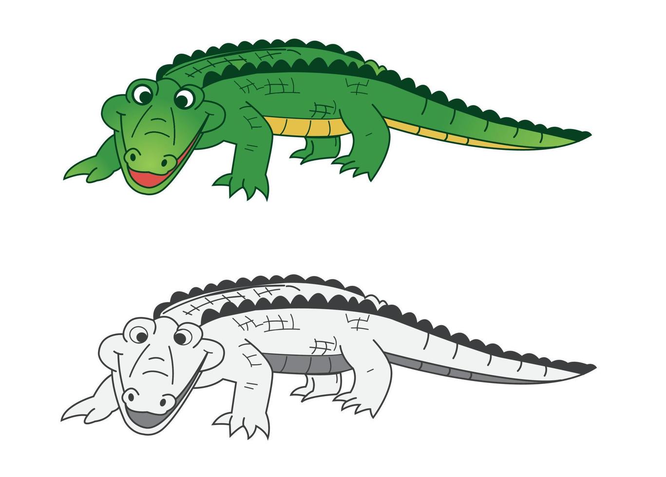 Wild Animals colored and with sketches vector