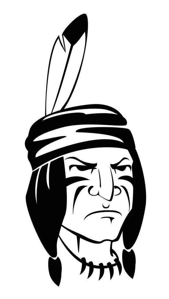 Indian apache illustration vector