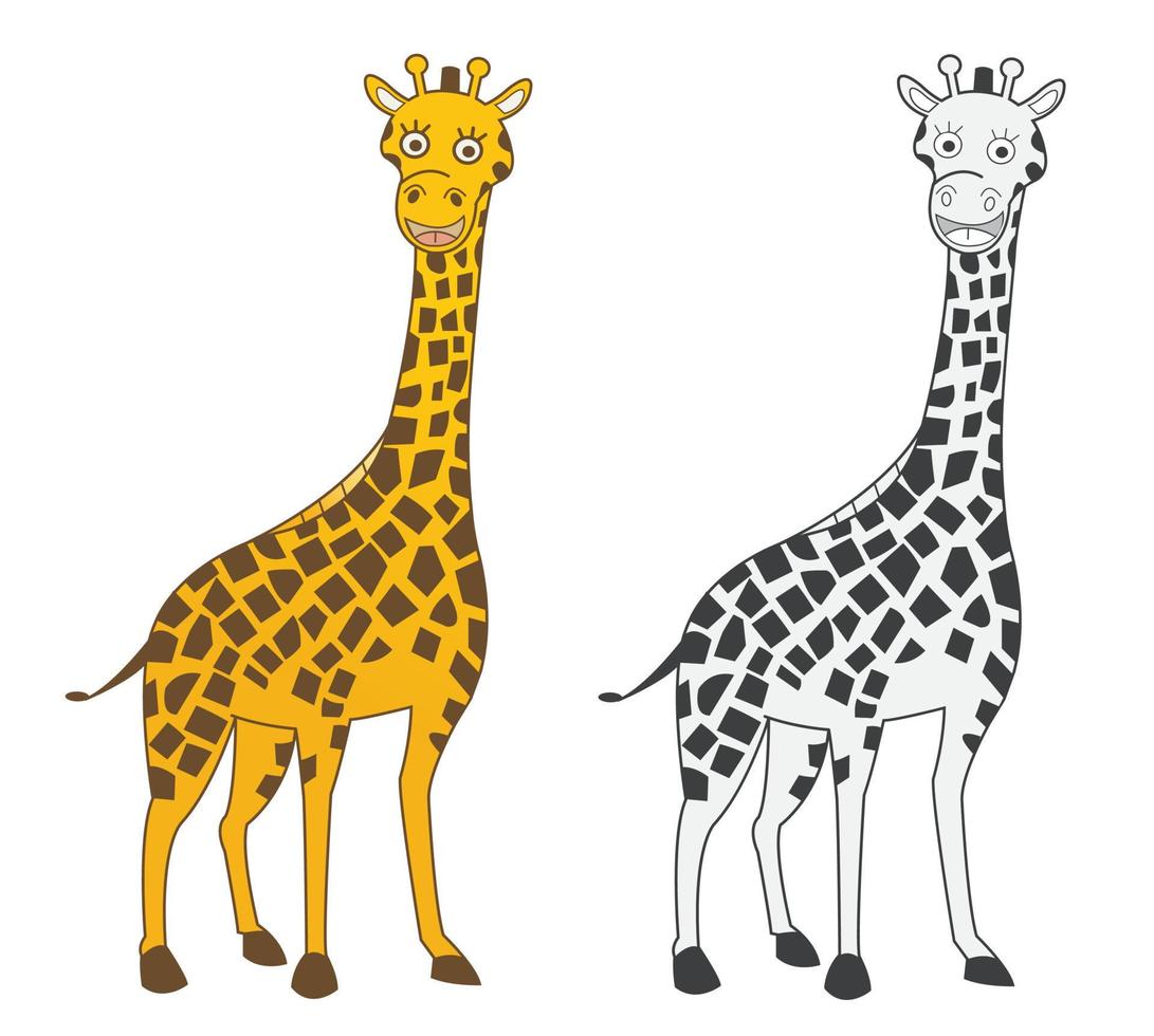 Wild Animals colored and with sketches vector