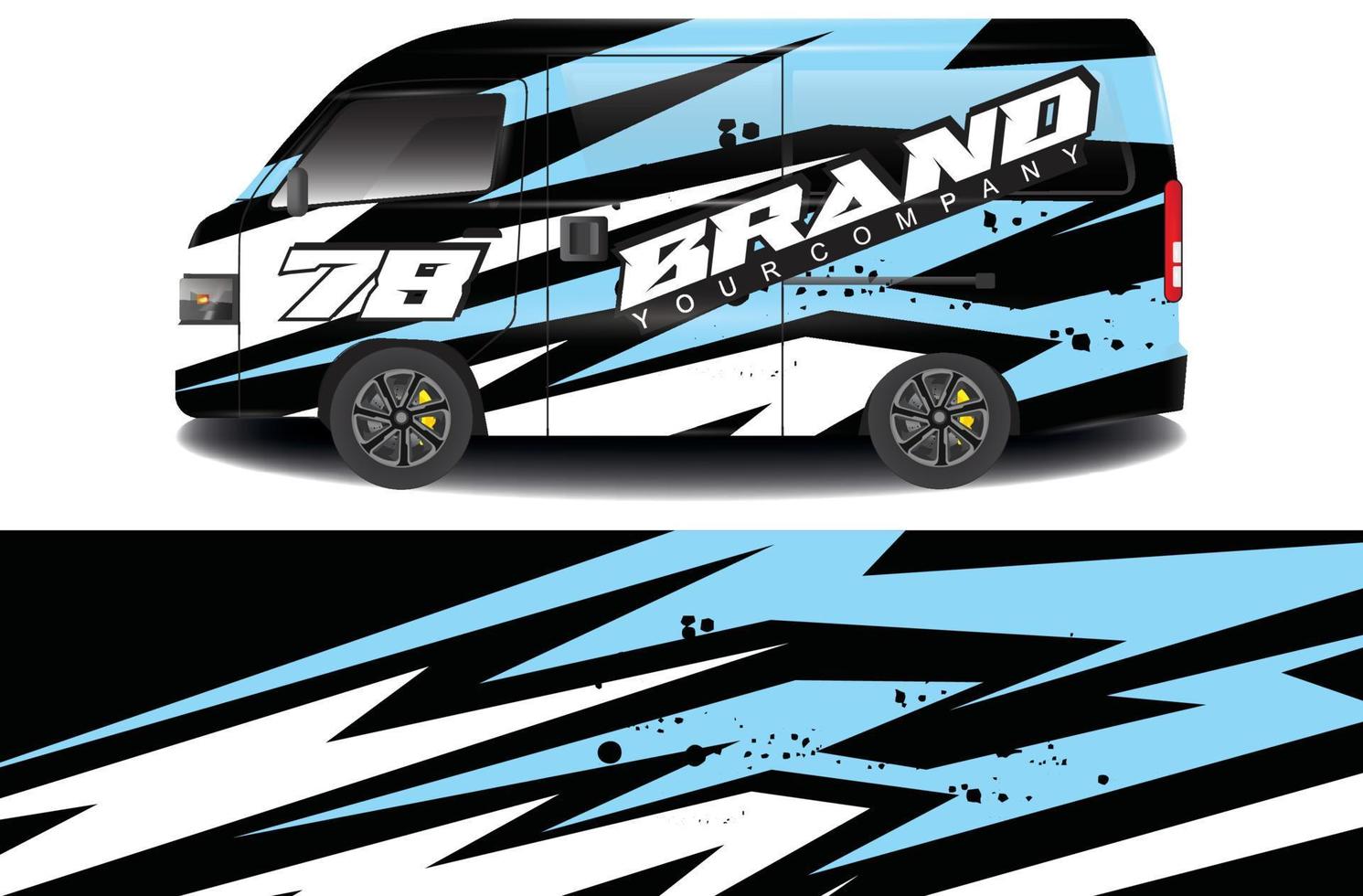 Company car wrap. wrap design for company camper car and others vector