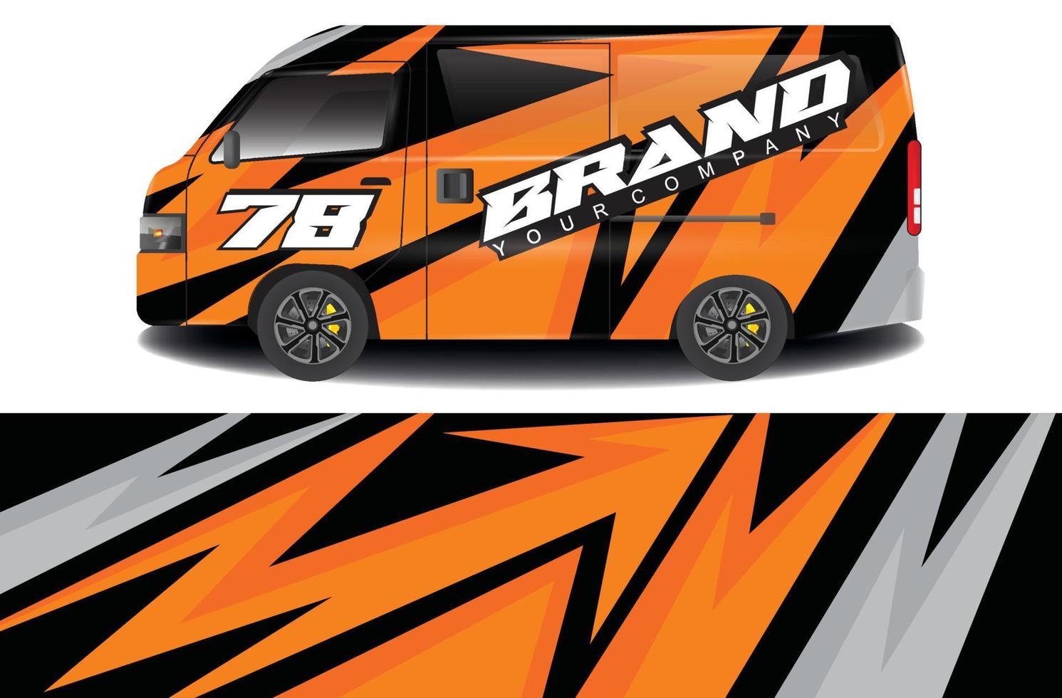 Company car wrap. wrap design for company camper car and others vector