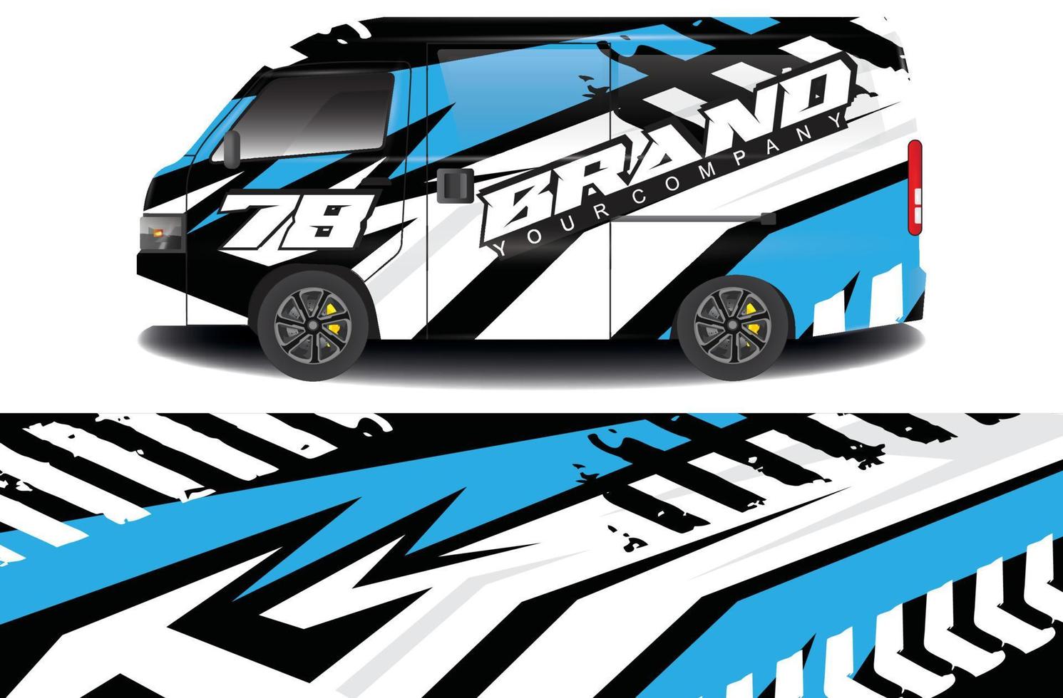 Company car wrap. wrap design for company camper car and others vector