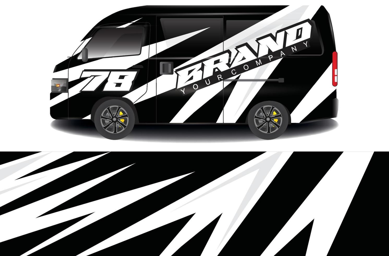 Company car wrap. wrap design for company camper car and others vector