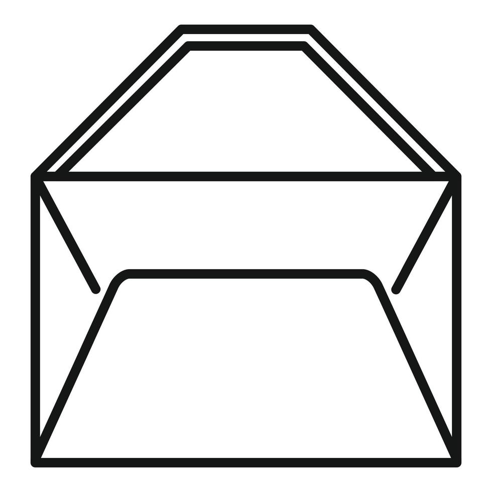 Mailbox envelope icon outline vector. Mail paper vector
