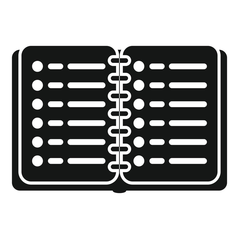 Open book icon simple vector. System accounting vector