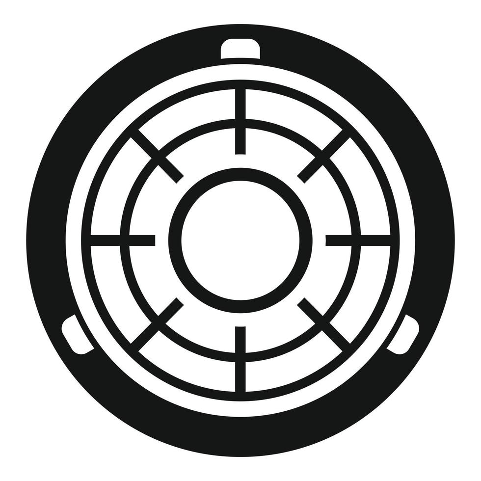 Lid manhole icon simple vector. City road vector