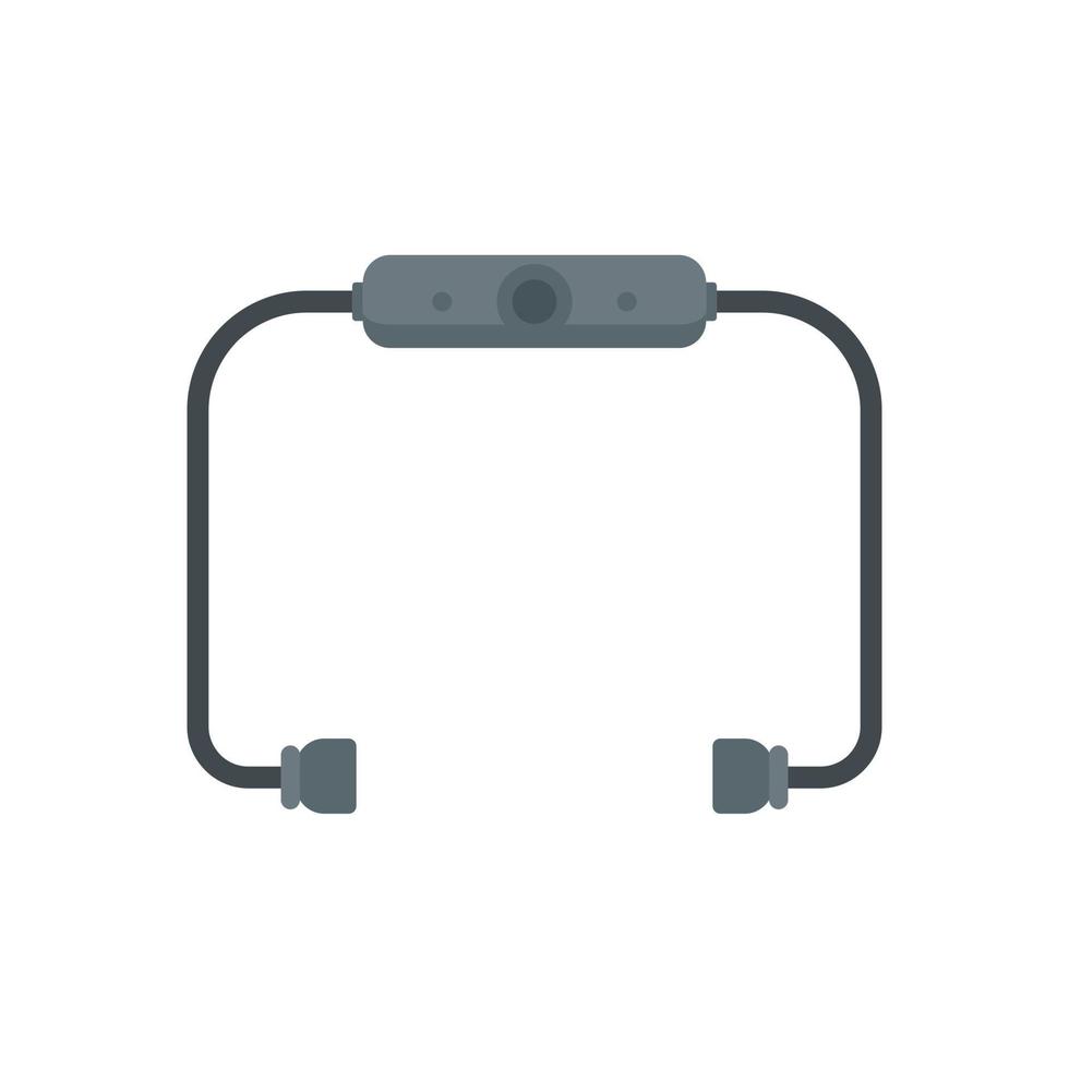 Bluetooth earbuds icon flat isolated vector