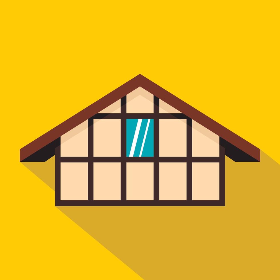 German house icon, flat style vector