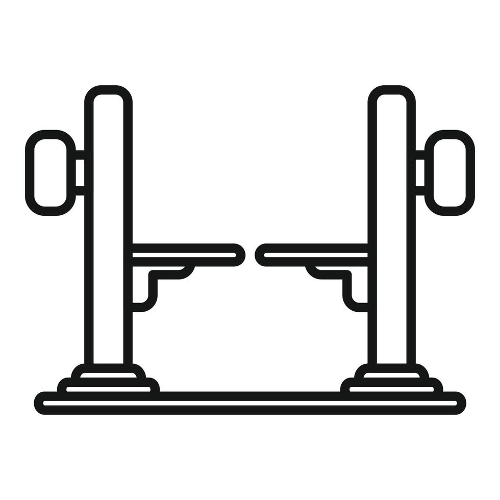 Car lift icon outline vector. Auto service vector