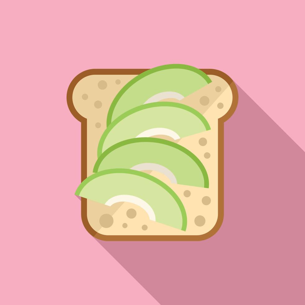 Breakfast home sandwich icon flat vector. Healthy food vector