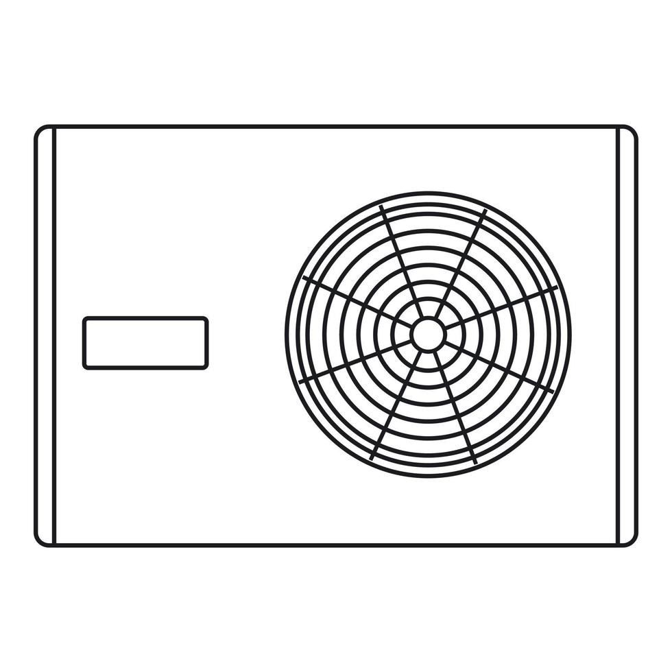 Air compressor icon, outline style vector