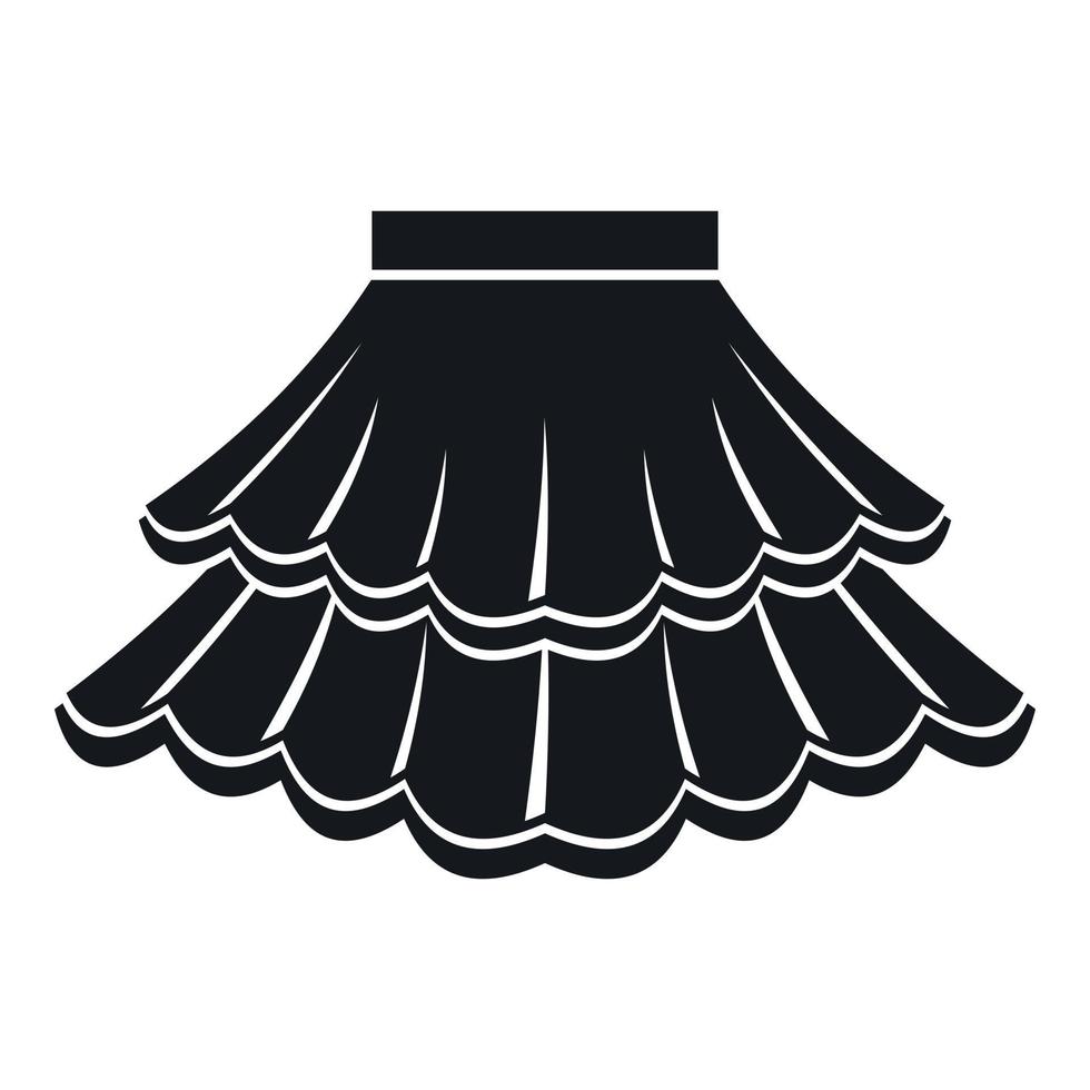 Skirt icon, simple style vector
