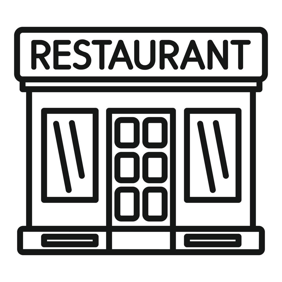 Restaurant icon outline vector. Food cafe vector