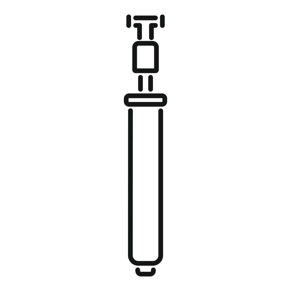 vector de contorno de icono de bomba de tanque. sistema motor