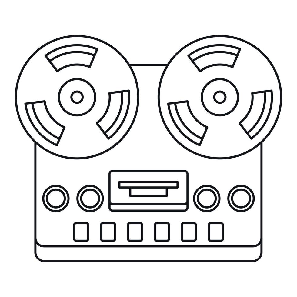 Analog stereo open reel tape deck recorder icon 14864329 Vector Art at  Vecteezy