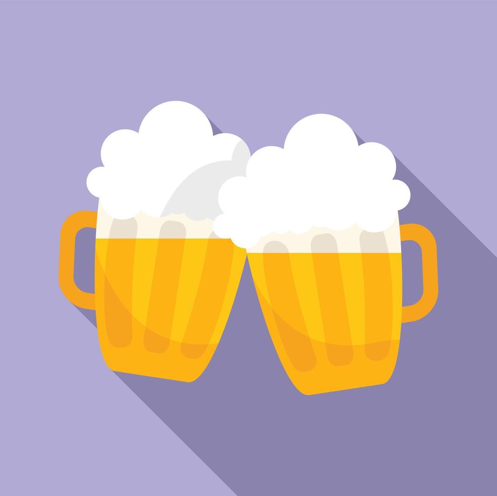 Bar mug beer icon flat vector. Hand drink vector