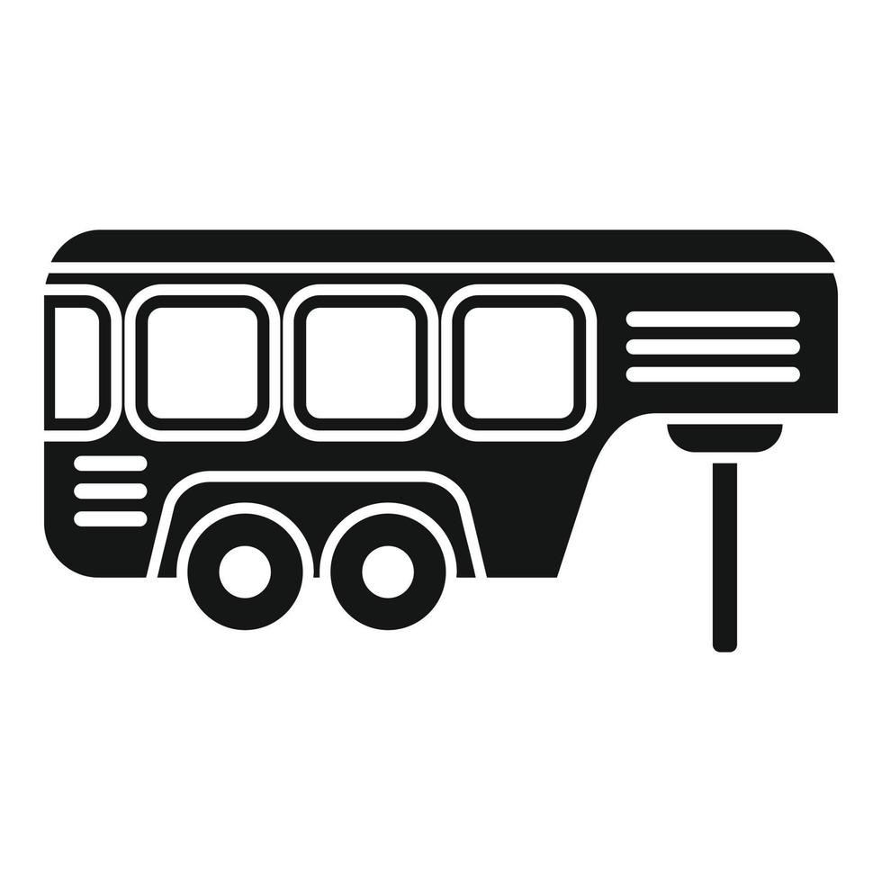 Big motorhome icon simple vector. Camper caravan vector