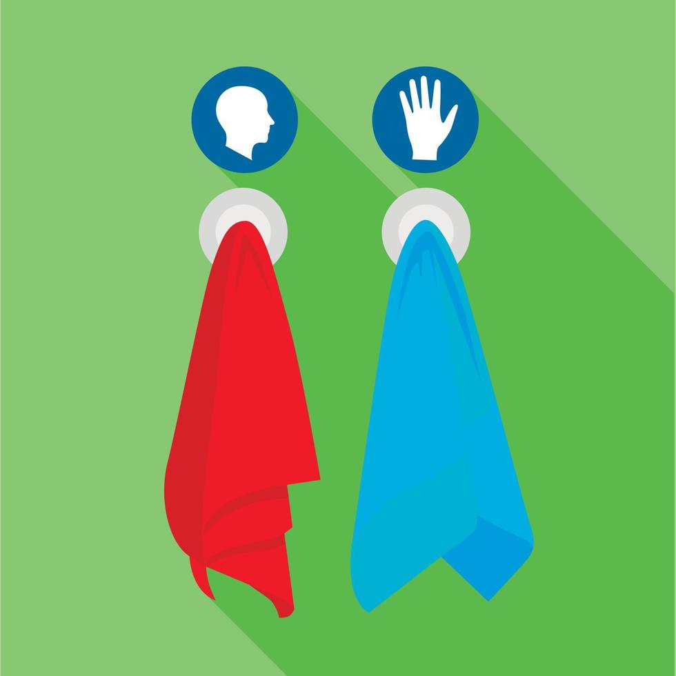 Towels icon, flat style vector