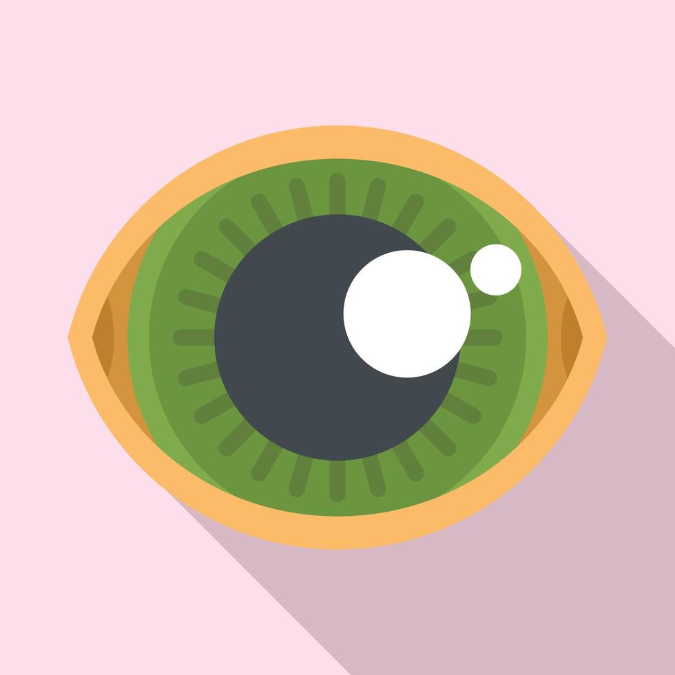 vector plano de icono de ojo humano grande. vista del globo ocular