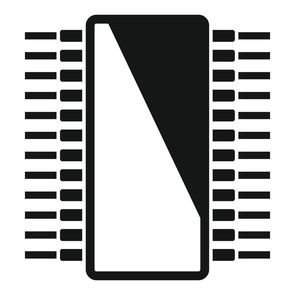 Processor technology icon simple vector. Cpu circuit vector