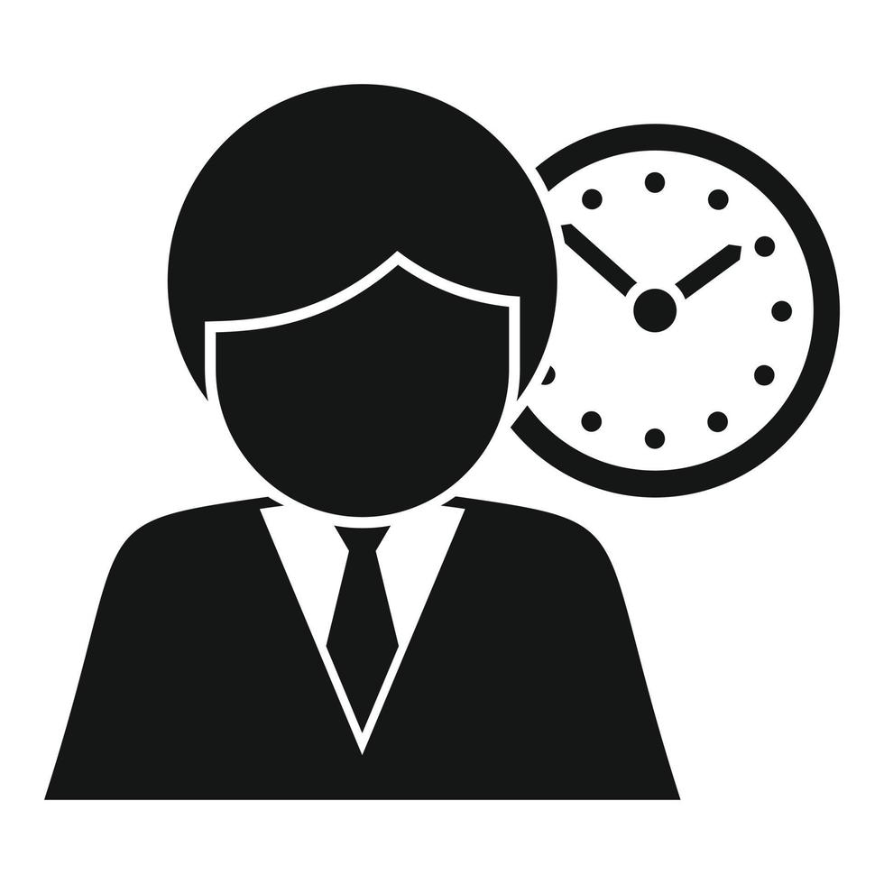 Work hour help icon simple vector. Office service vector