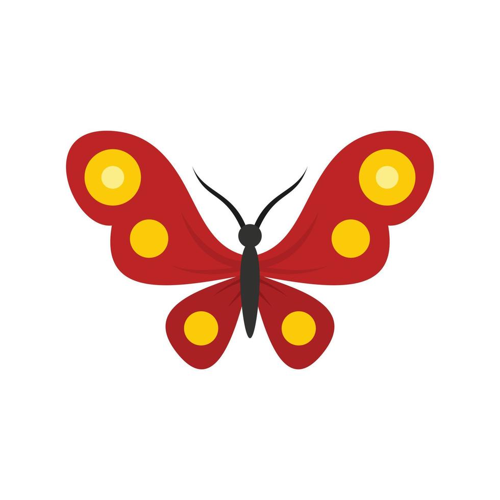 Abstract butterfly icon flat isolated vector