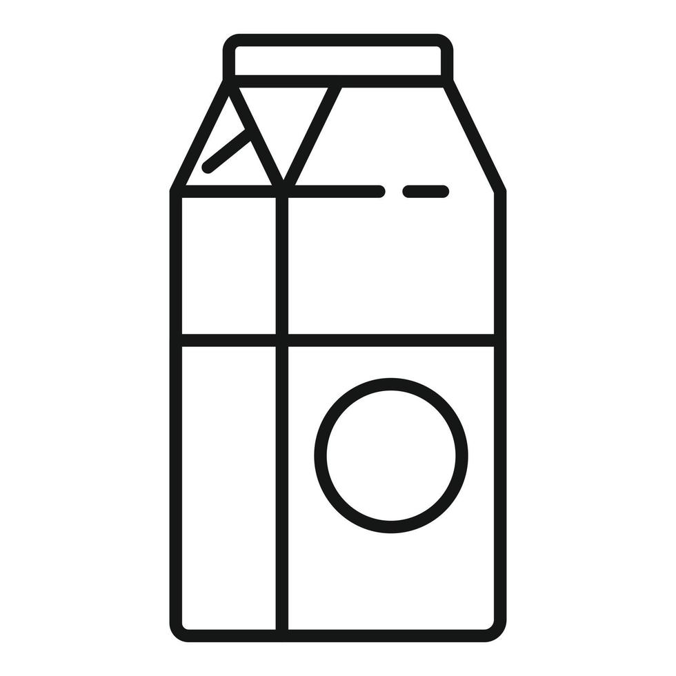 Milk pack icon outline vector. Dairy calcium vector