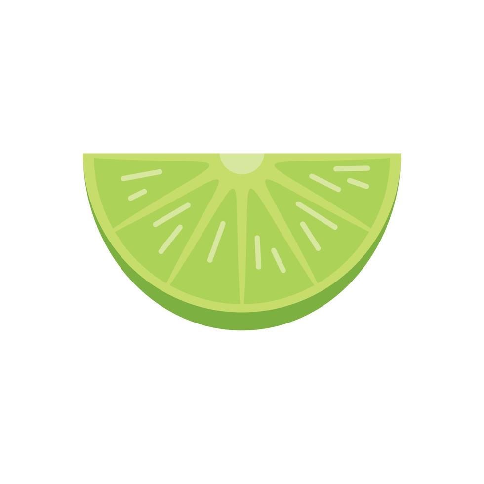 Lime slice icon flat isolated vector
