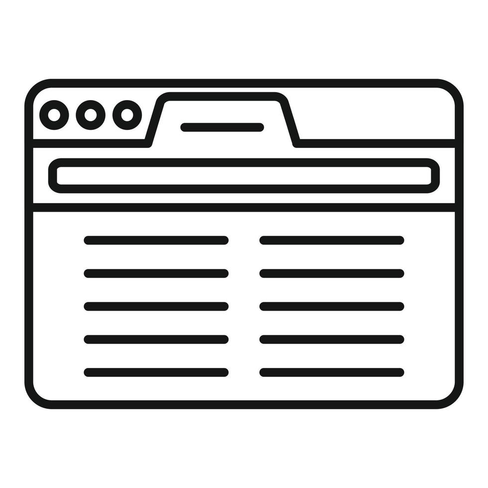 Old browser icon outline vector. Window internet vector