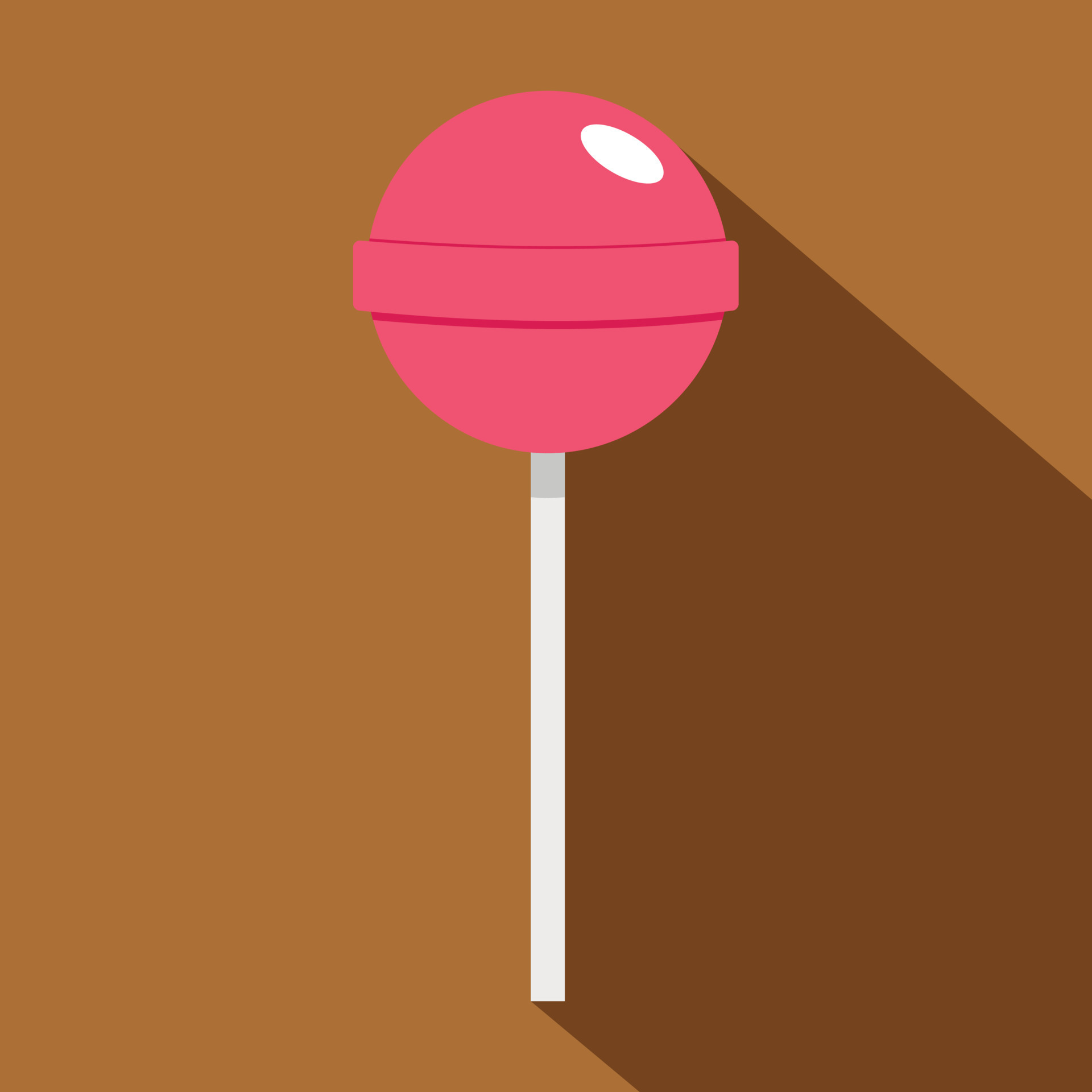 Pink lollipop icon, flat style 14864546 Vector Art at Vecteezy